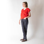 &DAUGHTER Wexford Pocket Waistcoat In Poppy Red