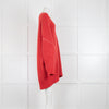 MM6 By Maison Margiela Red V Neck Sweater Dress