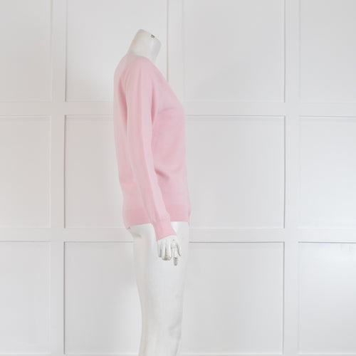 N.Peal London Pink Cashmere Cardigan