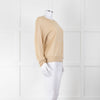 Elizabeth & James Gold Fine Knit Round Neck Jumper