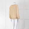 Elizabeth & James Gold Fine Knit Round Neck Jumper