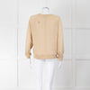 Elizabeth & James Gold Fine Knit Round Neck Jumper