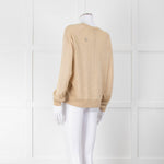 Elizabeth & James Gold Fine Knit Round Neck Jumper