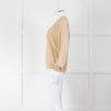 Elizabeth & James Gold Fine Knit Round Neck Jumper