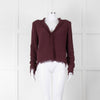 Iro Burgundy Boucle Unlined Jacket