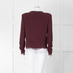 Iro Burgundy Boucle Unlined Jacket