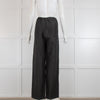 Toteme Black Linen Wide Leg Trousers