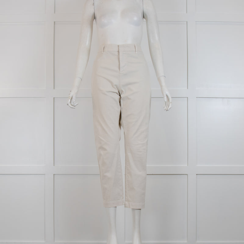 Nili Lotan Cream Twill Trousers