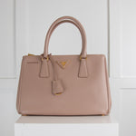 Prada Medium Blush Saffiano Leather Galleria Bag