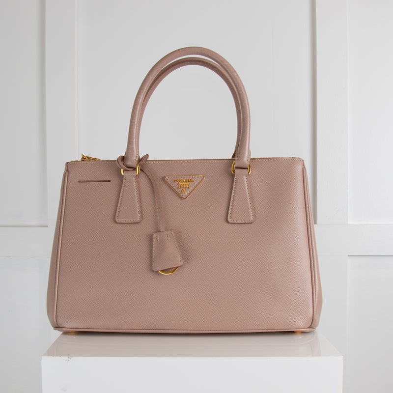 Prada Medium Blush Saffiano Leather Galleria Bag