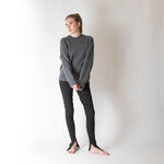 &DAUGHTER Balla Geelong Slouch V-Neck In Derby Grey