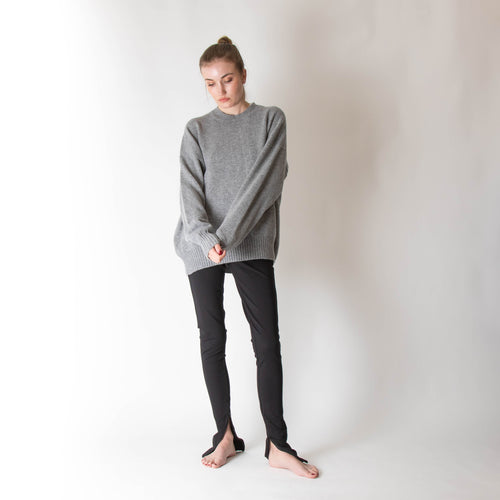 &DAUGHTER Innes Geelong Slouch Crewneck In Flannel Grey