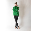 &DAUGHTER Quarter Zip Roll Neck Jumper In Green