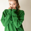 &DAUGHTER Quarter Zip Roll Neck Jumper In Green