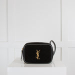 Saint Laurent Velour Matelasse Monogram Lou Velvet Belt Bag