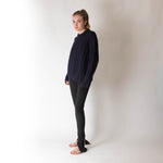 &DAUGHTER  Ardara Aran Crewneck In Navy Blue