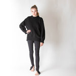 &DAUGHTER  Ardara Aran Crewneck In Navy Blue