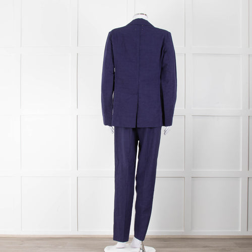 Forte Forte Blue Cotton and Linen Mix Suit