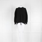 &DAUGHTER Caragh Chunky Slouch Geelong Crewneck In Black