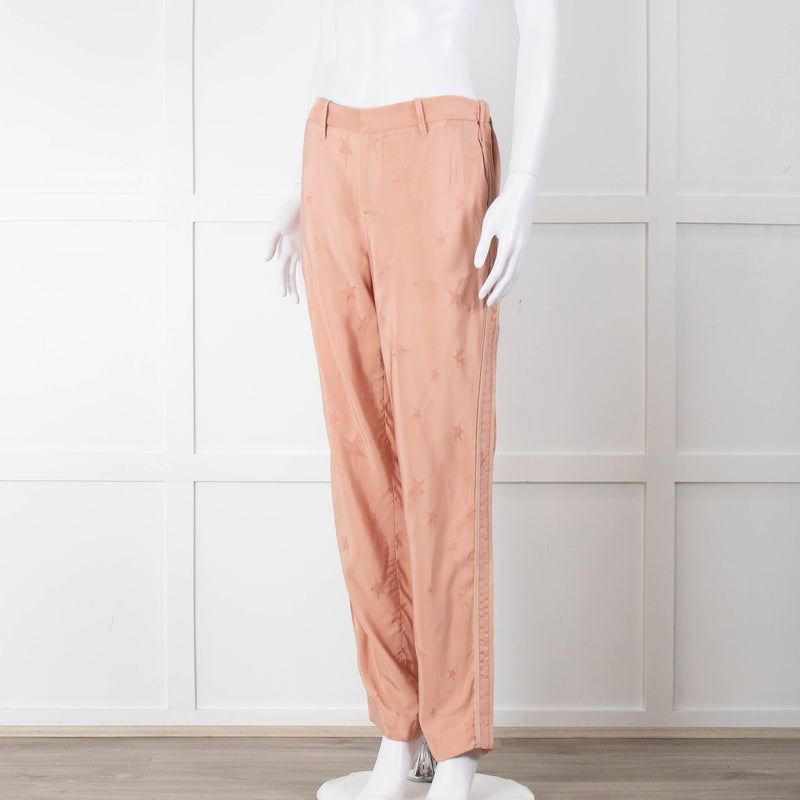 Zadig & Voltaire Blush Pink Star Print Trousers