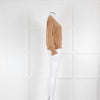 &DAUGHTER Ada Geelong Crewneck Cardigan In Brown Sugar Camel