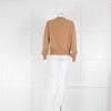 &DAUGHTER Ada Geelong Crewneck Cardigan In Brown Sugar Camel