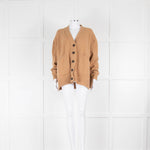 &DAUGHTER Tara Cardigan With Pockets In Brown Sugar Camel