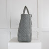 Dior Grey Ultramatte Large Lady Dior Calfskin Bag