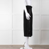 Maje Black Tailored Long Shorts with Satin Side Stripe