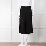 Maje Black Tailored Long Shorts with Satin Side Stripe