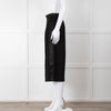 Maje Black Tailored Long Shorts with Satin Side Stripe