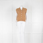 &DAUGHTER Wexford Pocket Waistcoat In Brown Sugar Camel