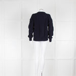 &DAUGHTER  Ardara Aran Crewneck In Navy Blue