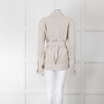 Art School Oatmeal Belted Safari Jacket