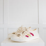 Adidas Wales Bonner Cream With Pink Stripes Tainers