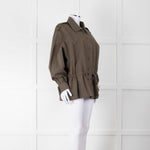 Raey Khaki Short Drawstring Waist Cotton Jacket