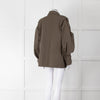 Raey Khaki Short Drawstring Waist Cotton Jacket