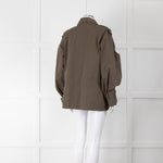 Raey Khaki Short Drawstring Waist Cotton Jacket