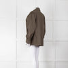 Raey Khaki Short Drawstring Waist Cotton Jacket