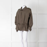 Raey Khaki Short Drawstring Waist Cotton Jacket