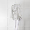 The Vampires Wife Silver Bespoke Lame Suit Top