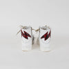 Zadig & Voltaire White Red Lightening  Bolt High Top Sneakers