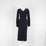 Raey Navy V Neck Long Day Dress