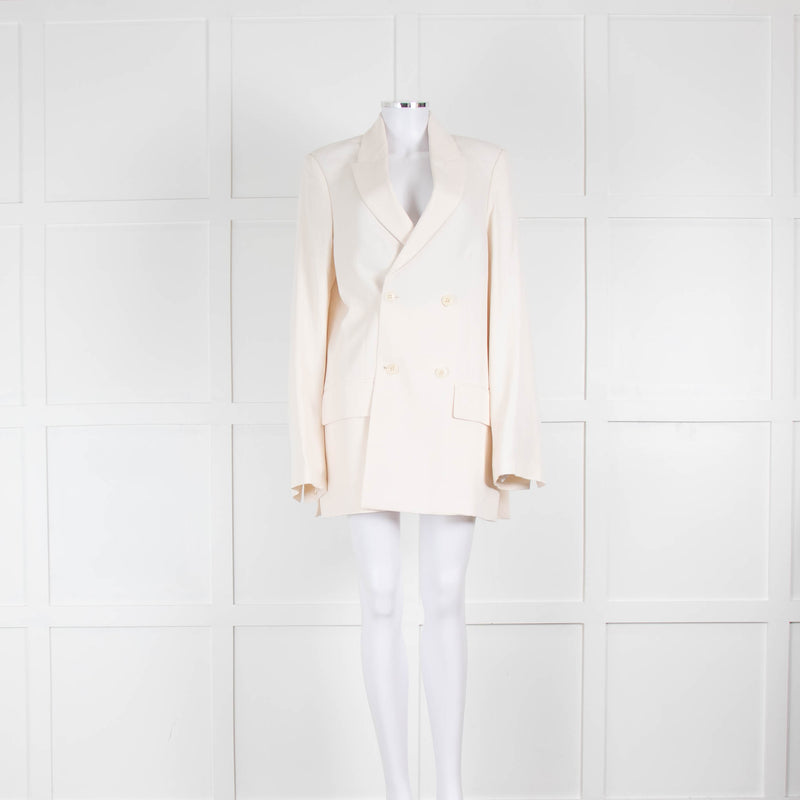 Raey Dream Double Breasted Fluid Jacket Ivory