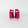 Tom Ford Red Velvet Fuchsia Metallic Heeled Sandals