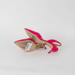 Paul Andrew Hot Pink Patent Pointed Toe Kitten Heels