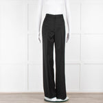 Nili Lotan Black Arielle Gabardine Wool Trousers