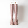 Valentino Rockstud Blush Pink Knee High Boots