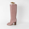 Valentino Rockstud Blush Pink Knee High Boots