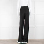 Nili Lotan Black Arielle Gabardine Wool Trousers